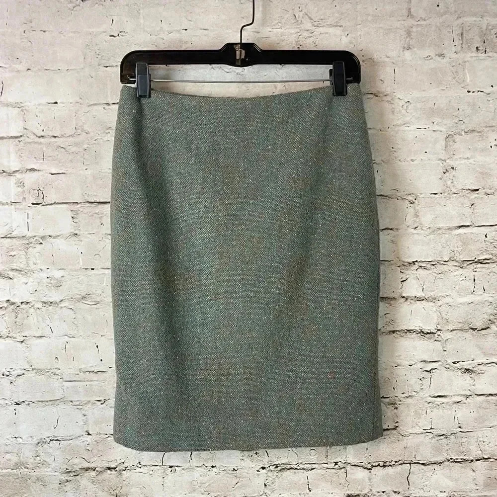 Kiton Napoli Womens Size 42 Skirt Cashmere Wool Nylon US 8 Straight Pencil Italy